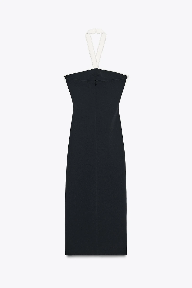 ROBE MIDI STRETCH NŒUD