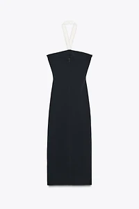 ROBE MIDI STRETCH NŒUD