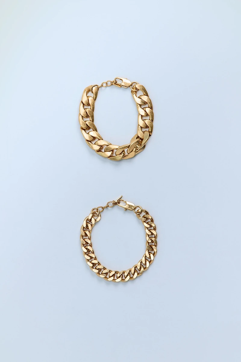 2-PACK OF CHAIN LINK BRACELETS