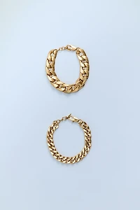 2-PACK OF CHAIN LINK BRACELETS