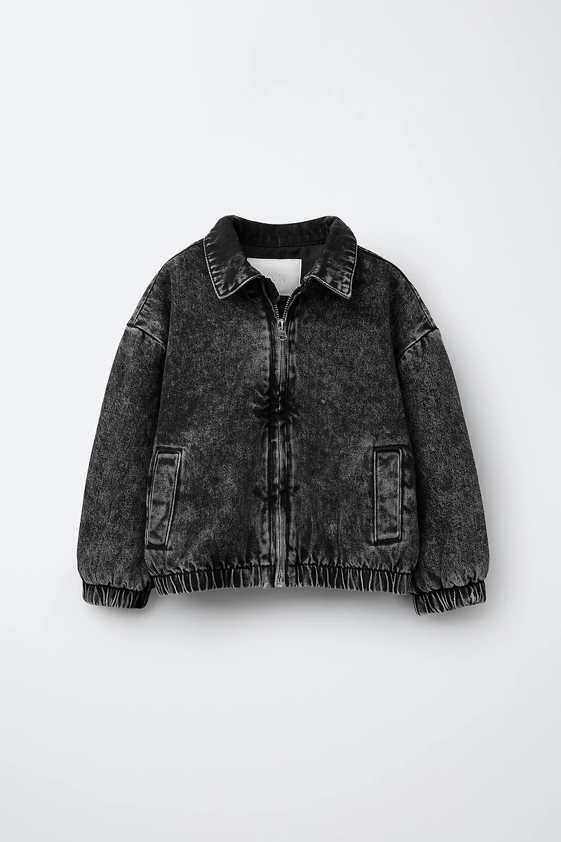 DENIM BOMBER JACKET