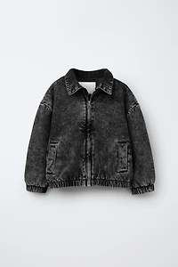 DENIM BOMBER JACKET