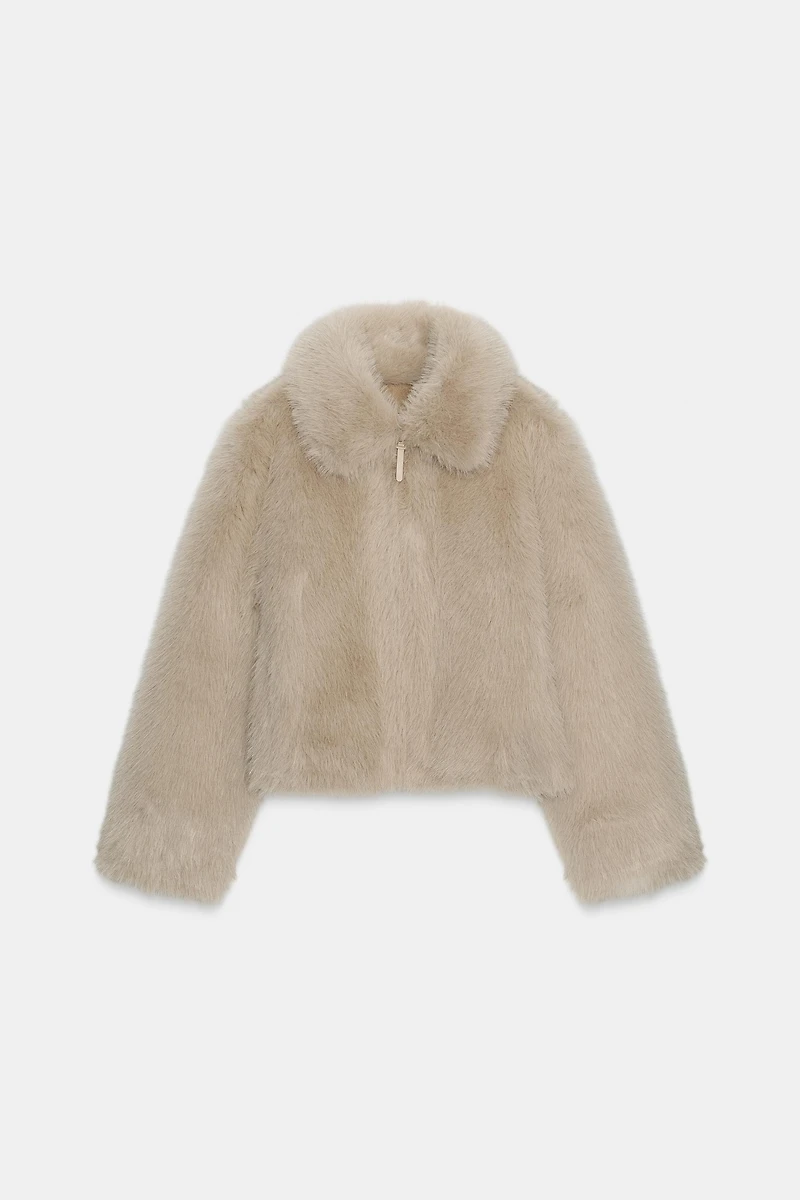 DOUBLE-FACED FAUX FUR JACKET
