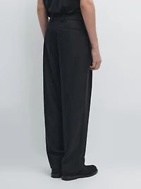 Pantalon en flanelle à rayures doubles