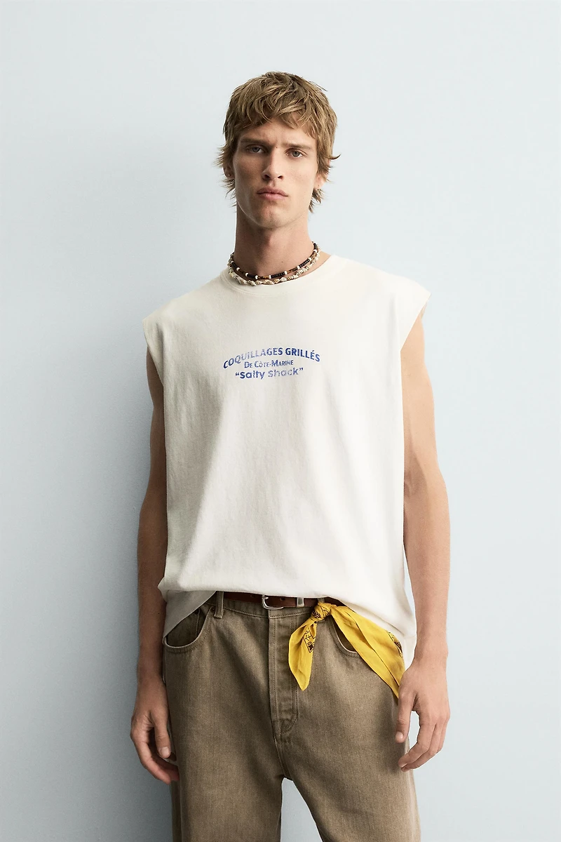 DÉBARDEUR IMPRIMÉ DÉLAVÉ