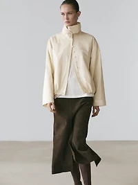 Cotton jacket with button details