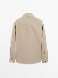 100% cotton overshirt with pocket
