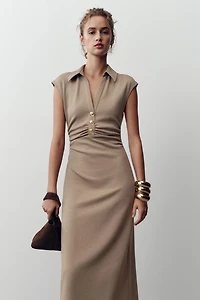 POLO COLLAR MIDI DRESS
