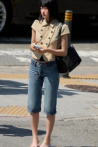SHORT SLEEVE DOUBLE-BREASTED JACKET