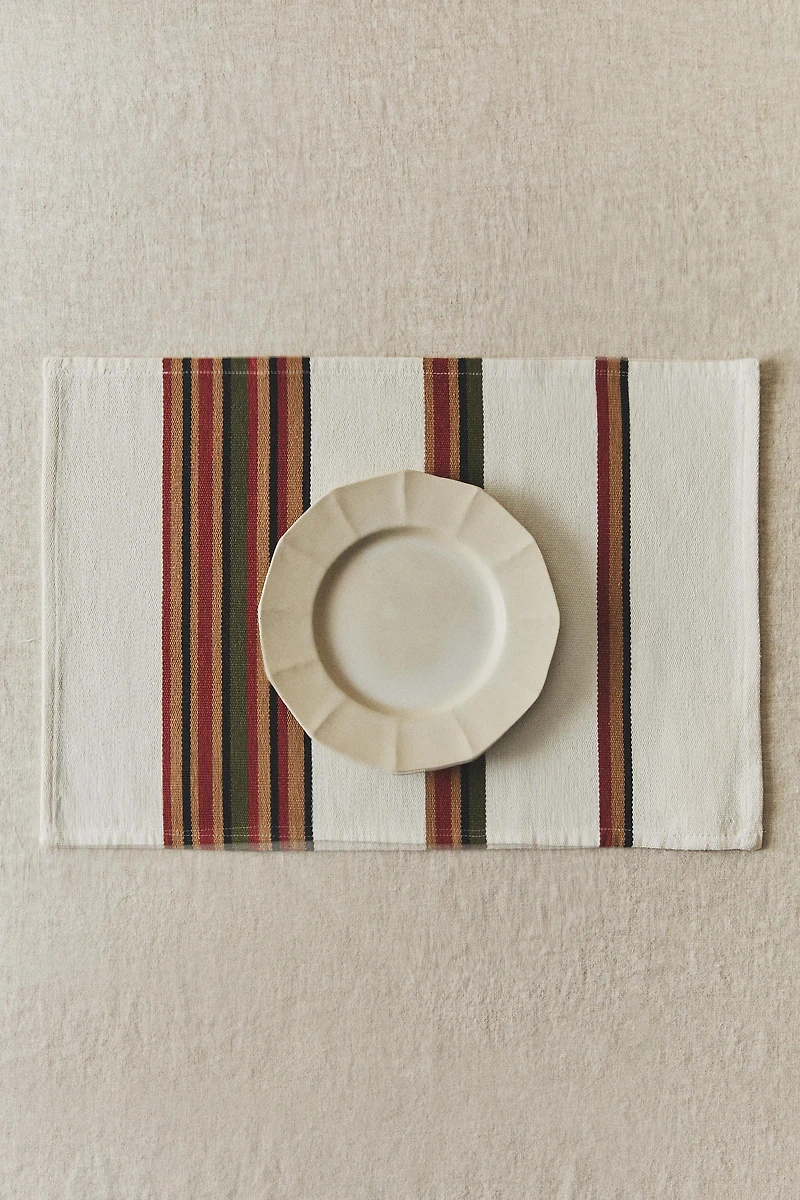 SET DE TABLE RAYURES COULEUR