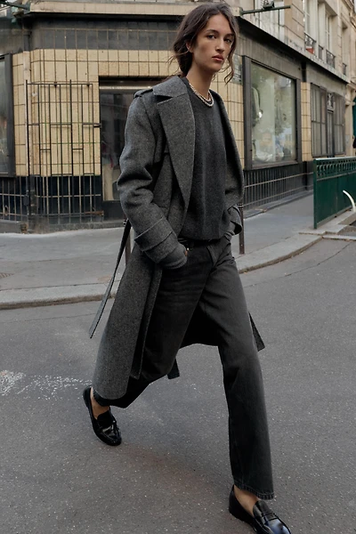 BELTED WOOL COAT