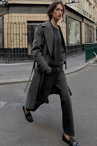 BELTED WOOL COAT