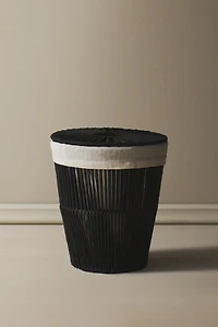 WASTEPAPER BASKET WITH FABRIC LINING