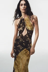 ROBE LONGUE IMPRIMÉE HALTER