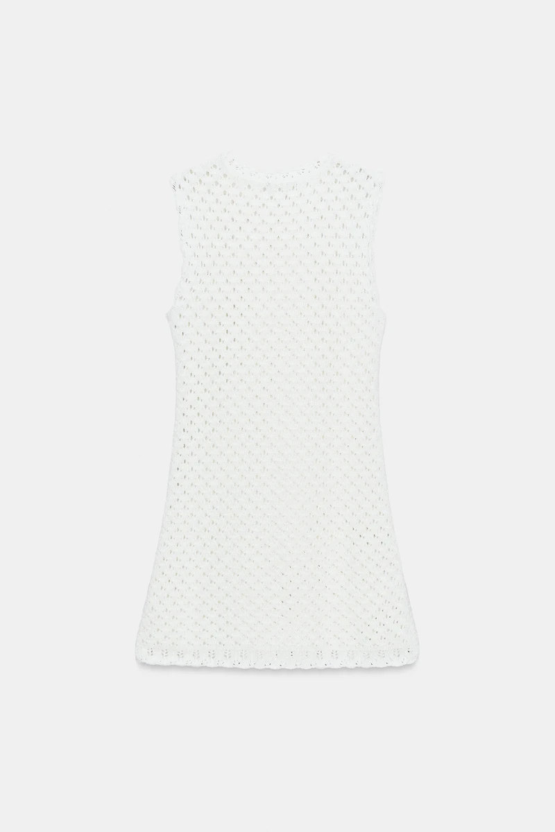 POINTELLE KNIT MINI DRESS