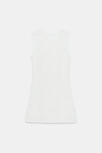 POINTELLE KNIT MINI DRESS