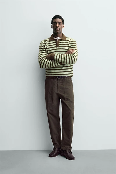 POLO EN MAILLE À RAYURES