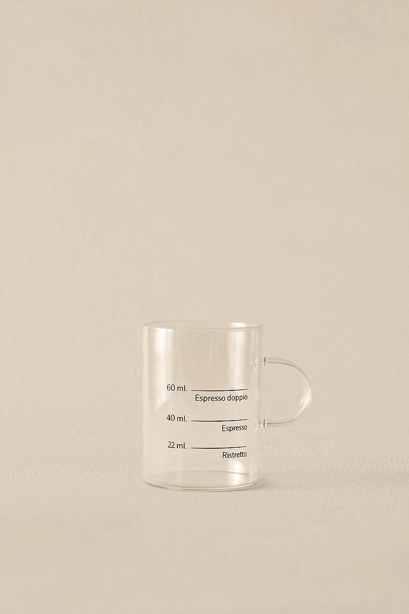 BOROSILICATE GLASS MUG WITH SILK SCREEN