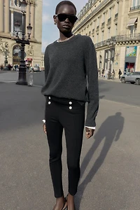 JEWEL BUTTON LEGGINGS