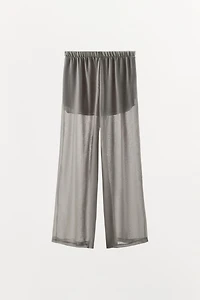 SEMI-SHEER PALAZZO PANTS