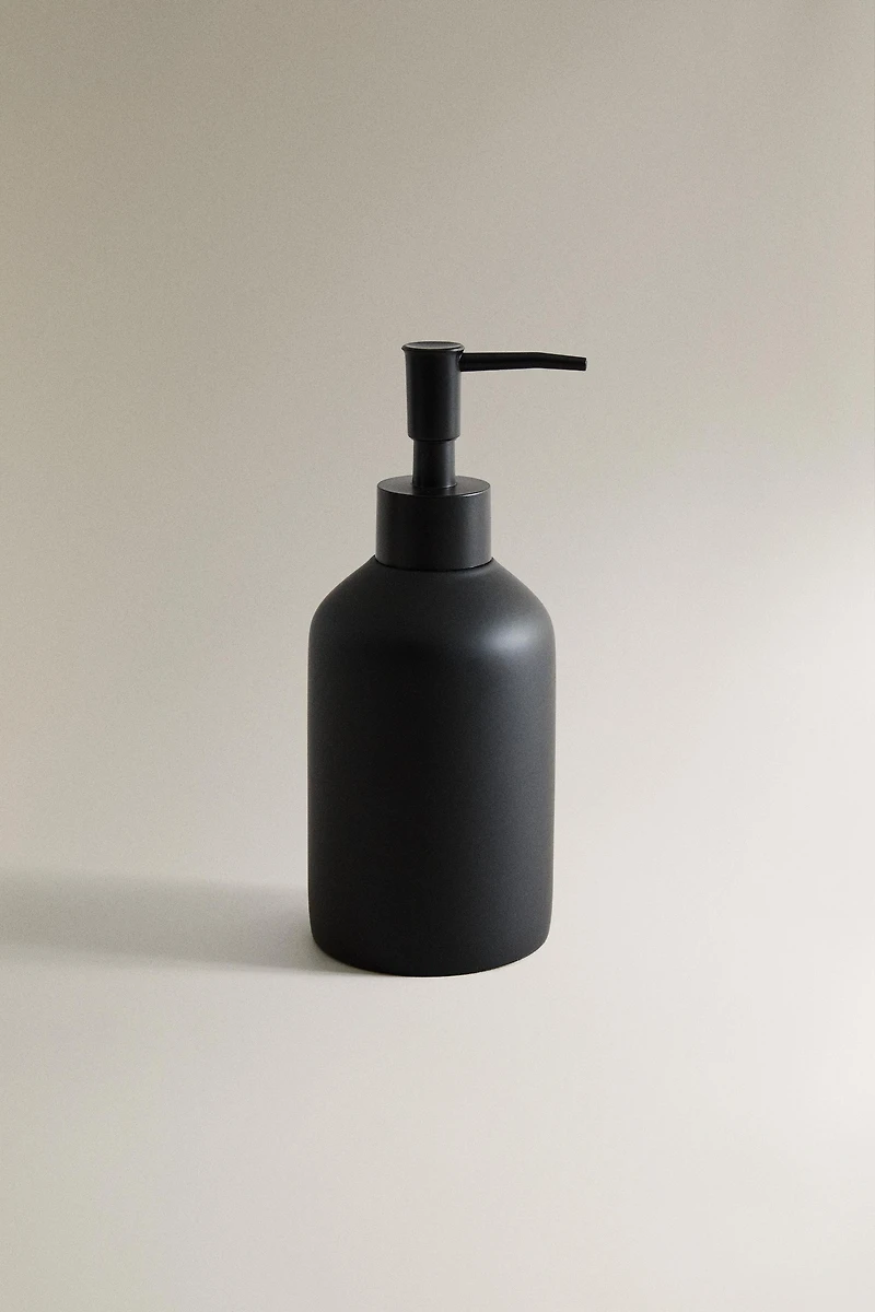 BLACK RESIN SOAP DISPENSER