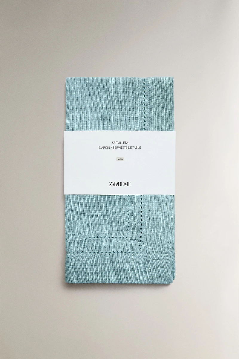 COTTON HEMSTITCHED NAPKINS (PACK OF 2)