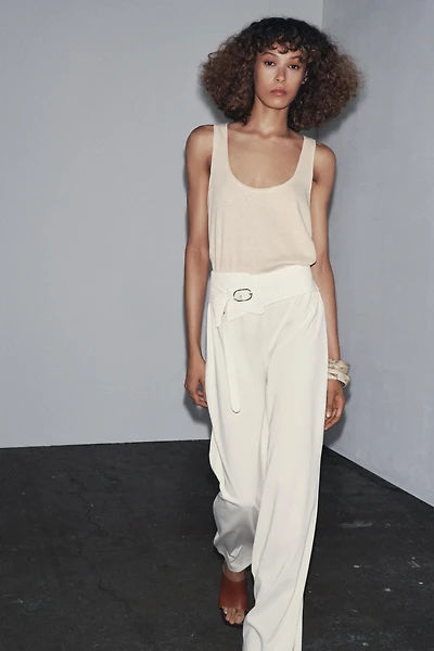 BELTED PANTS