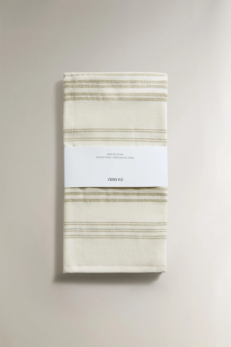 STRIPED COTTON TERRYCLOTH KITCHEN TOWEL