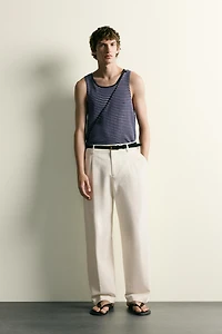STRIPED JACQUARD KNIT TANK TOP