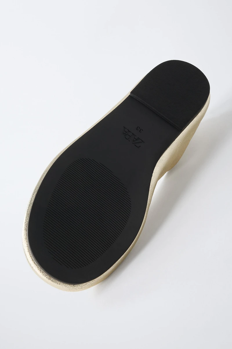 METALLIC BALLET FLATS