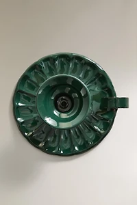 IRON CANDLESTICK WITH WAVY PLATE CHRISTMAS