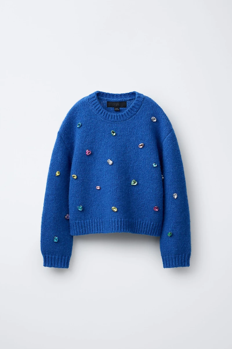 KNIT JUMPER WITH STONES