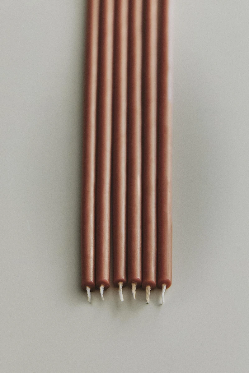 PACK OF TOFFEE DECORATIVE CANDLES (PACK OF 10)