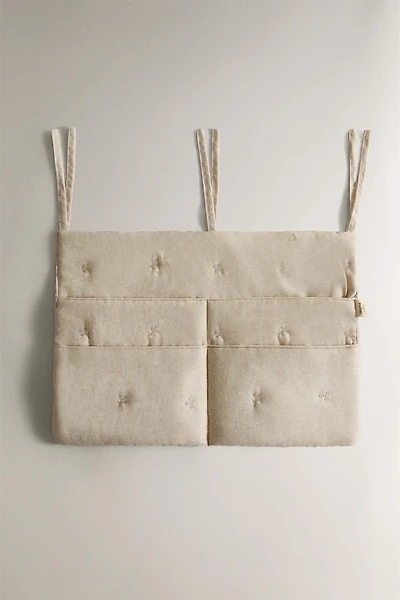 EMBROIDERED CRIB ORGANIZER
