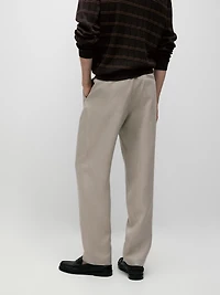 Tapered fit linen pants