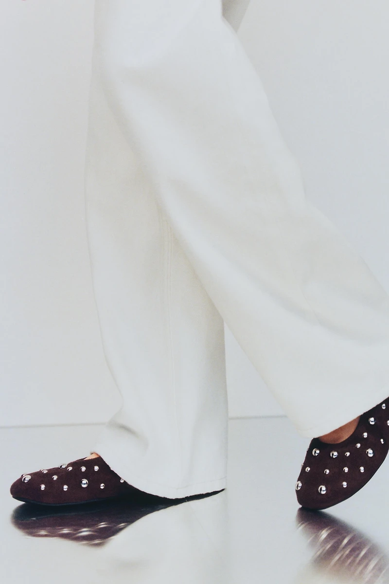 STUDDED BALLET FLATS