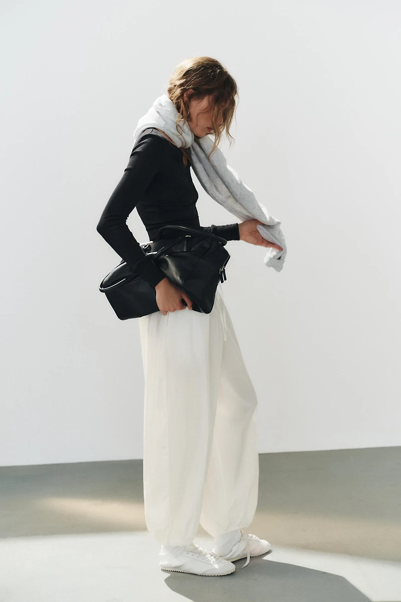 ELASTIC NYLON PANTS