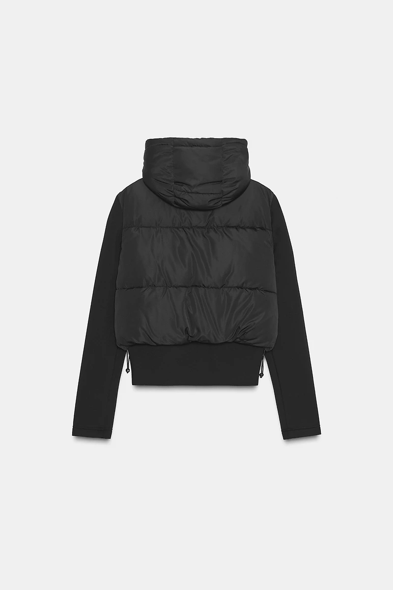 WATER AND WIND PROTECTION HOODED PUFFER JACKET