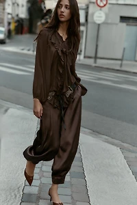 CHEMISE FLUIDE À VOLANTS