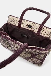 SPARKLY BEADED SHOPPER BAG