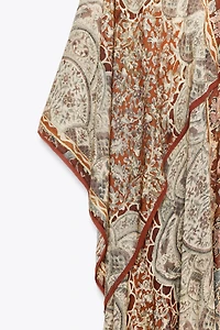 ZW COLLECTION PAISLEY CAFTAN DRESS