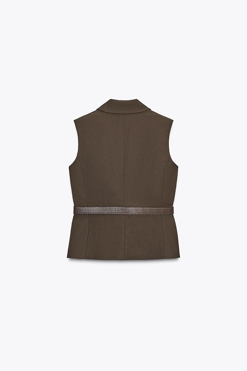 BELTED VEST