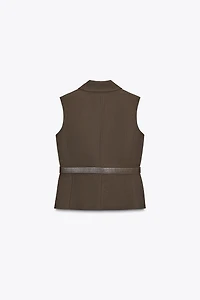 BELTED VEST