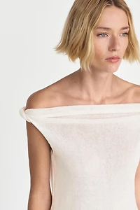 Ribbed knit bandeau top