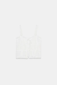 EMBROIDERED STRAP TOP