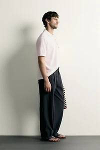 STRAIGHT FIT SEERSUCKER PANTS