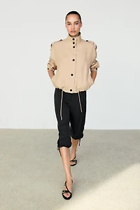Veste bomber fluide 100 % lin