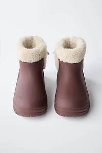 FLEECE LINED RAIN BOOTS