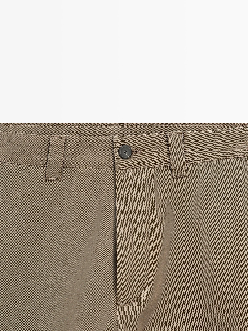 Relaxed fit cotton trousers