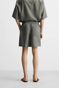 100% LINEN SHORTS
